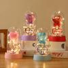 1 шт. новый подарок для влюбленных, светящийся настольный орнамент для пары с акриловой крышкой, креативное украшение вечный цветок