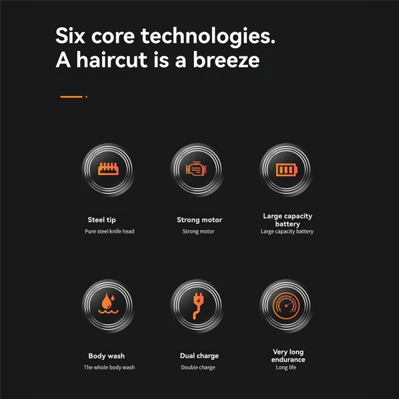 Hair Trimmer Beauty Trimmer Digital Display Multifunctional Hair Clipper Electric Hair Clipper Men's Hair Removal Device