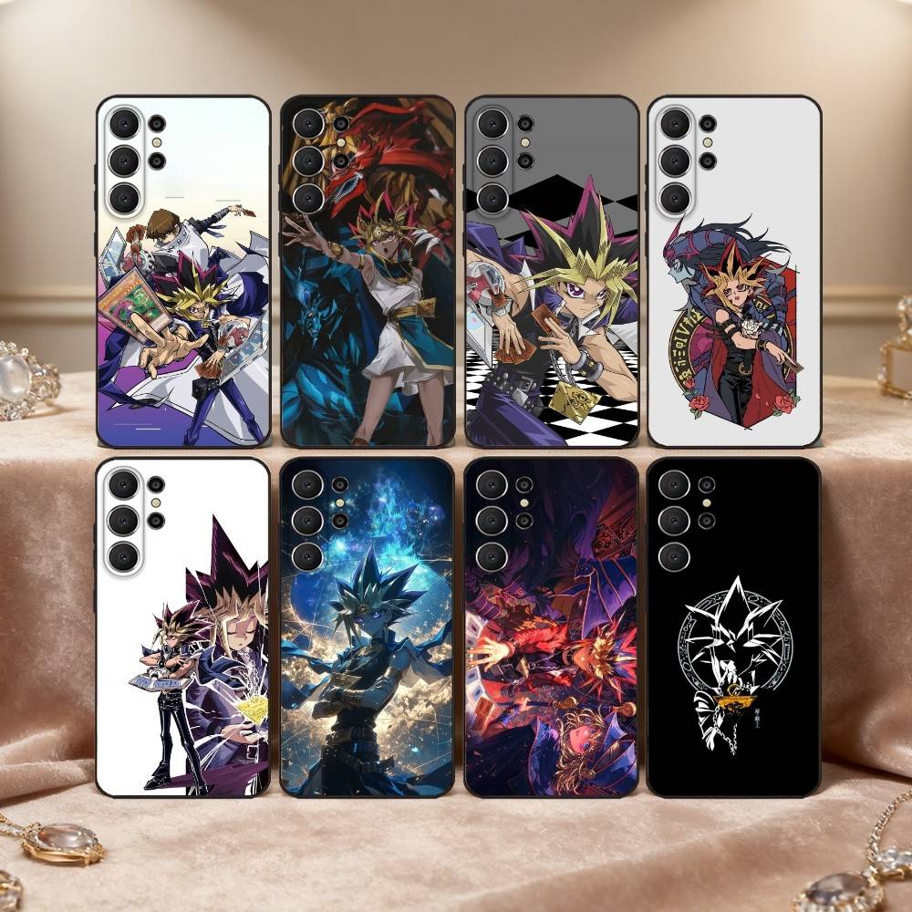 Чехол для телефона с аниме Yu-Gi-Oh для Samsung S26, S25, 24, 23, 22, 30, 21, 10, 9, Ultra, Plus, Lite, FE, Мягкий черный чехол
