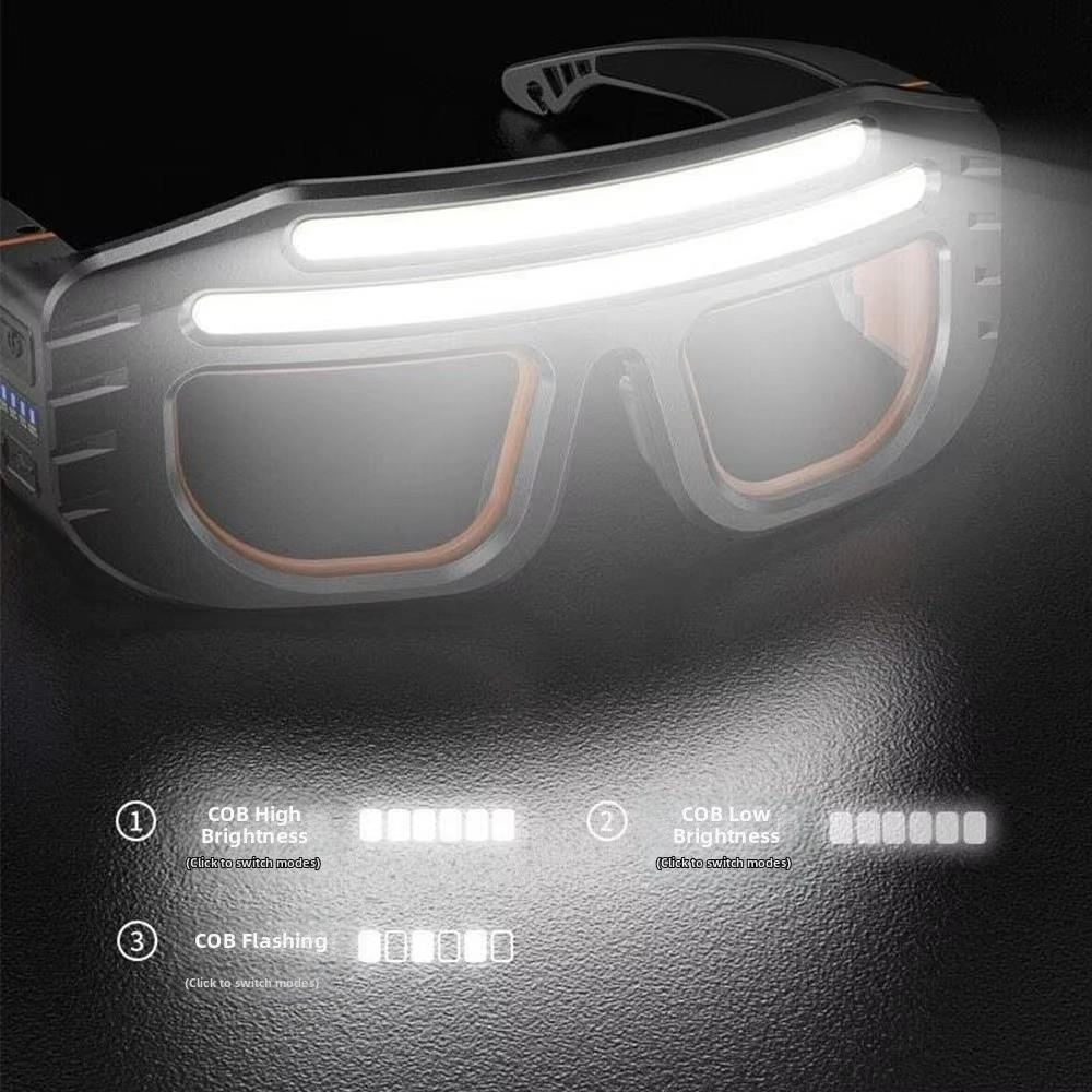 Motion Sensor LED Glasses Headlight Wide Beam Headlight Glasses Glasses Headlamp Running