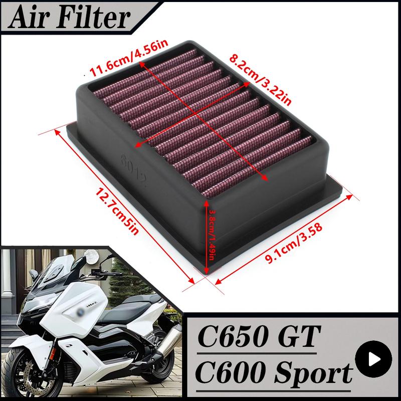 FOR BMW C650GT 2012-2020 C600 Sport 2012-2018 Motorcycle High Flow Air Filter Intake Cleaner C650 GT C600Sport