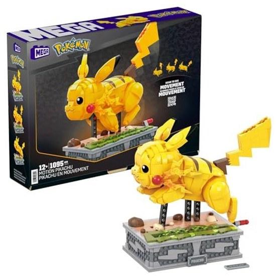 Mattel Mega Bloks Pokémon Pikachu Runs Moving Block Set 1095 Pieces Ages 12 Up HGC23