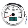 3‑In‑1 6000RPM Tachometer Water Temp Oil Pressure Hour Gauge IP67 Waterproof for Car Boat TruckWhite Dial