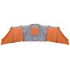 Dome Family Tent for 12 Persons Gray and Orange Waterproof