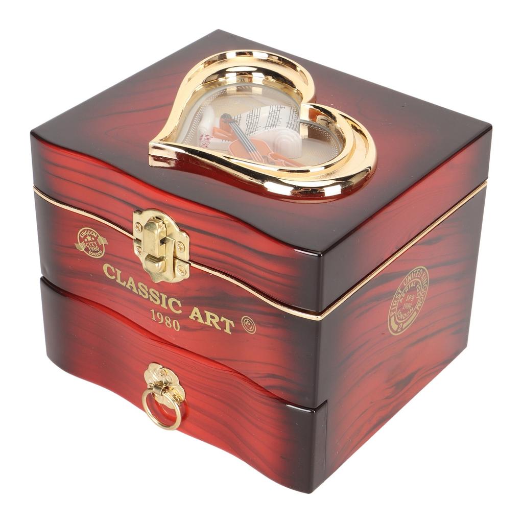 Rotating Ballerina Dancer Music Box Nostalgic Elegant Dancing Girl Musical Jewellery Box for