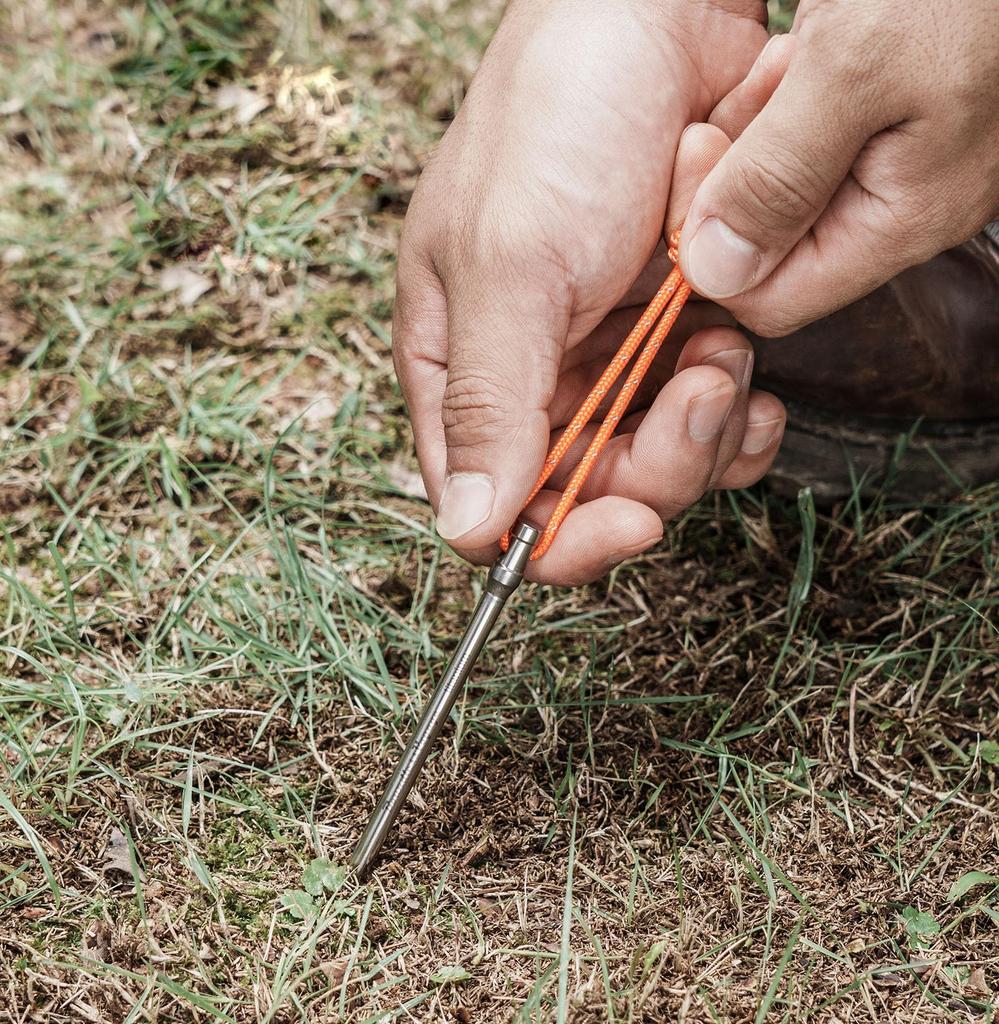 Boundless Voyage Titanium Alloy Pegs Set of 6 or Round Nail 18g per for Hard and Tarp Pitching Tools [20cm Long] 8, Pegs, Portable, Durable,