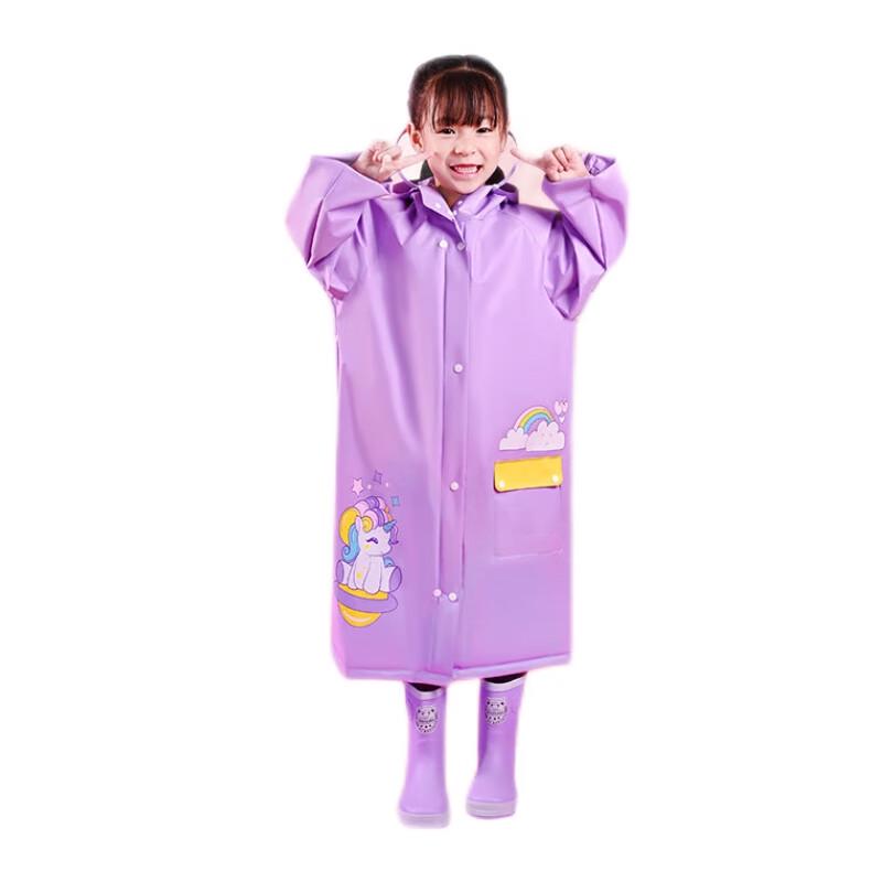 Children's EVA Cartoon Raincoat with Backpack Slot