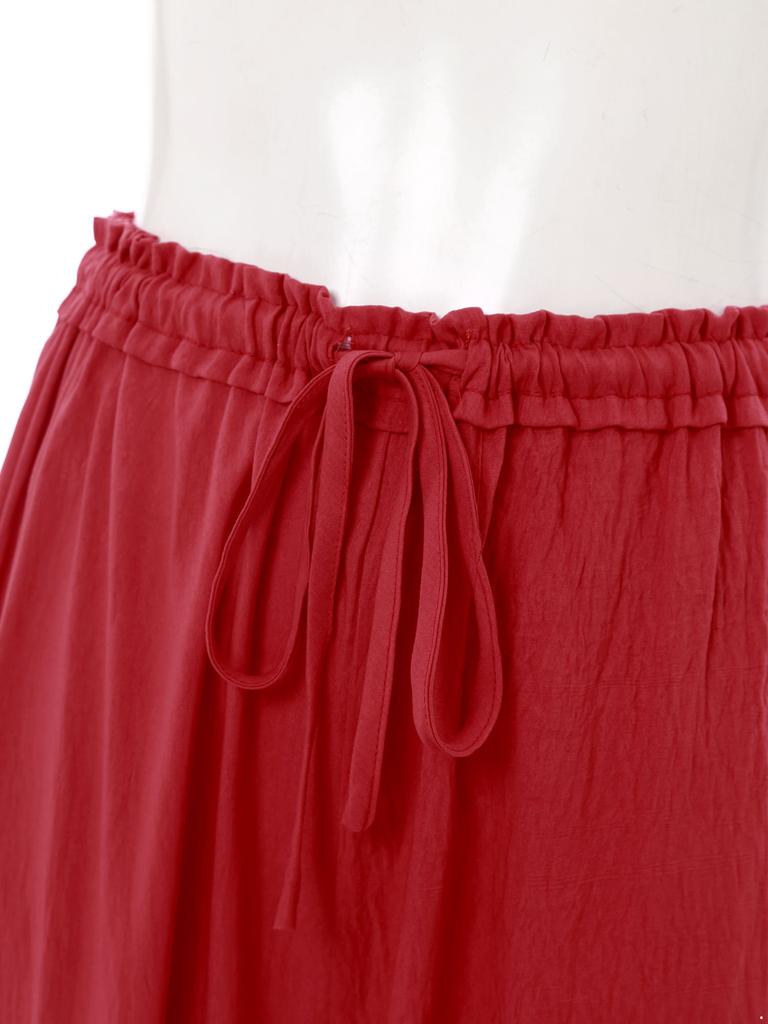 S-L Womens Lace Trim Long Bloomers Loungewear Elastic Waist with Drawstring Loose Harem Pants Medieval Pirate Pantaloons Midi Pants