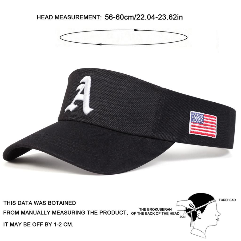 Унисекс готическая буква А сбоку вышитый американский флаг регулируемая солнцезащитная пустая верхняя кепка для гольфа бейсболка весна лето для спорта на открытом воздухе дорожные шляпы
