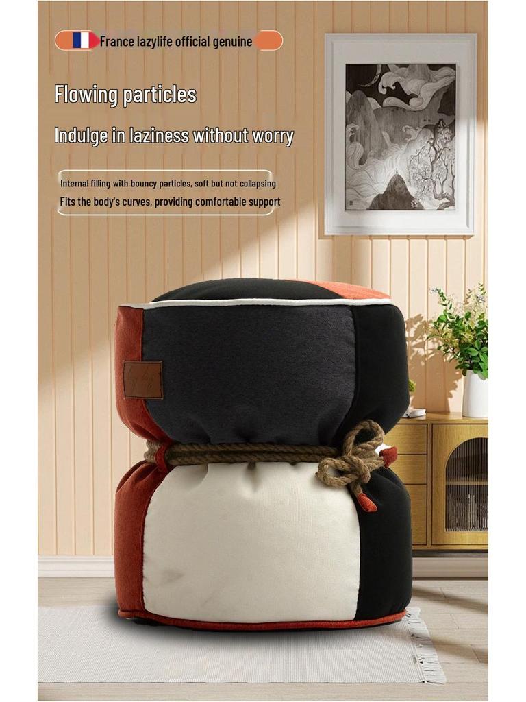 Стильный пуф: Изысканный туалетный стул для спальни и гостиной, круглый диванный табурет, ленивая подставка для ног, маленький диван