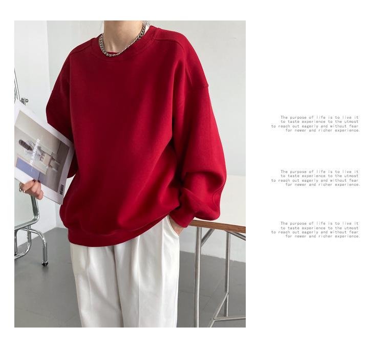 Свитер из бархата цвета красного вина Luxi 2023: Женский пуловер с длинными рукавами в корейском стиле для осени и зимы