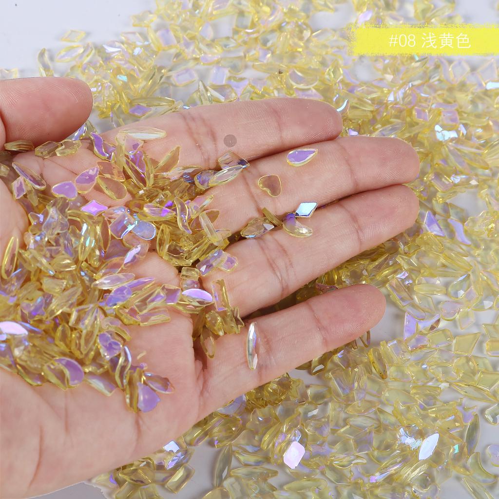 Теплый эльф, тот же смешанный прозрачный бриллиант особой формы Aurora, украшения для дизайна ногтей, бриллиант с плоским дном для дизайна ногтей, стеклянные стразы.