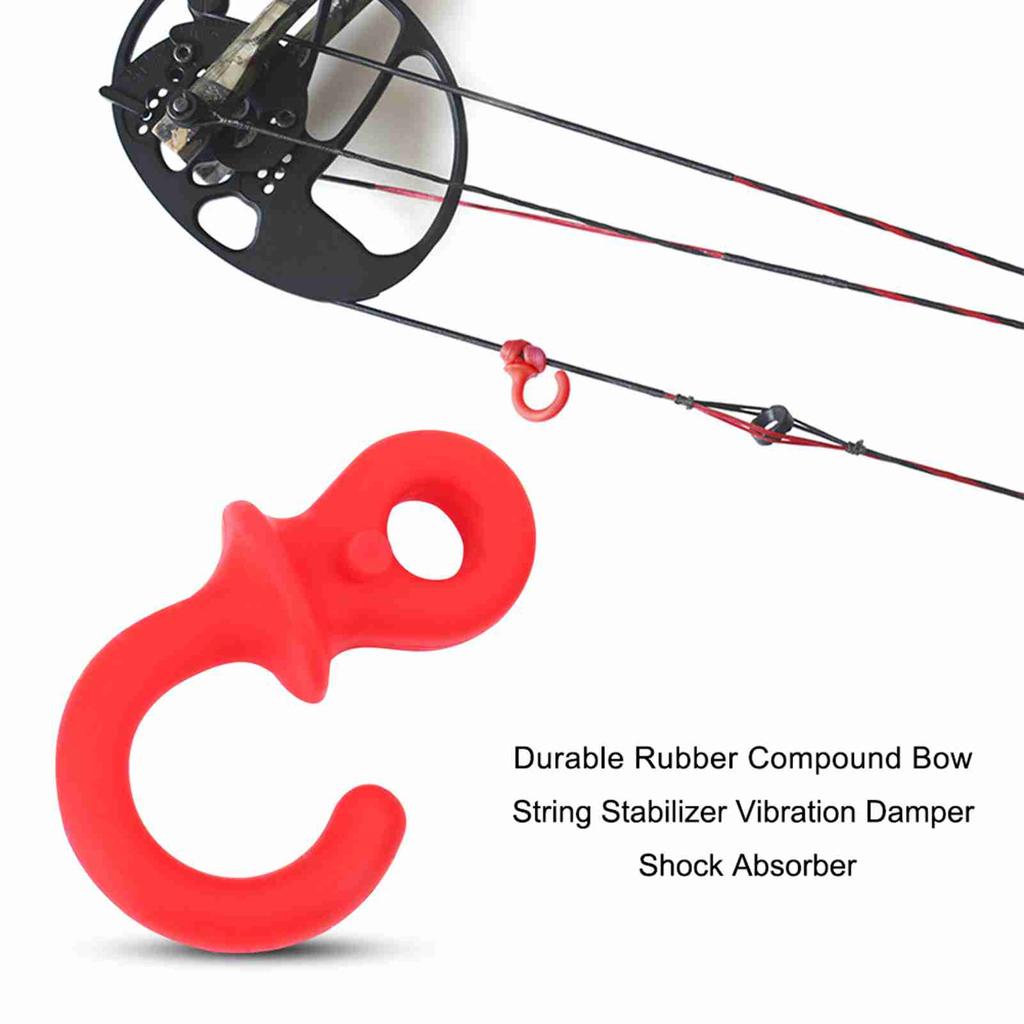 4Pcs   Rubber Compound Bow String Stabilizer Vibration Damper  (Black)