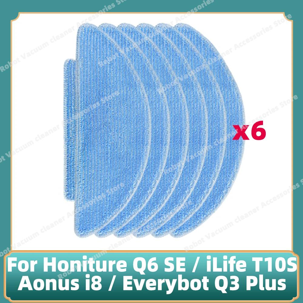 Compatible for Honiture Q6 SE / iLife T10S / Aonus i8 / Everybot Q3 Plus / Q3 Parts Main Side Brush Cloth Filter Dust Bag