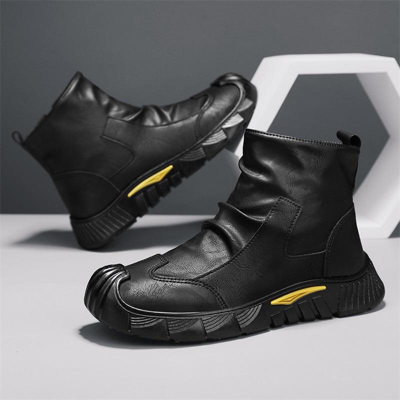 Fashion Boots Men Shoes Casual Shoes Classics Ankle Boots High Slip On Office Ventilate Versatile Motorcycle Boots Men Casual Sneakers