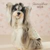 Pet Dog Vest Winter Floral Bear Print Casual Cotton Blend Schnauzer Bichon Teddy