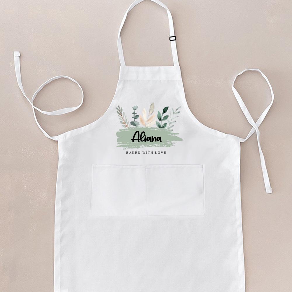 Индивидуальный кухонный фартук для готовки с именем, рождественский подарок для мамы-повара, подарок на день рождения для мамы