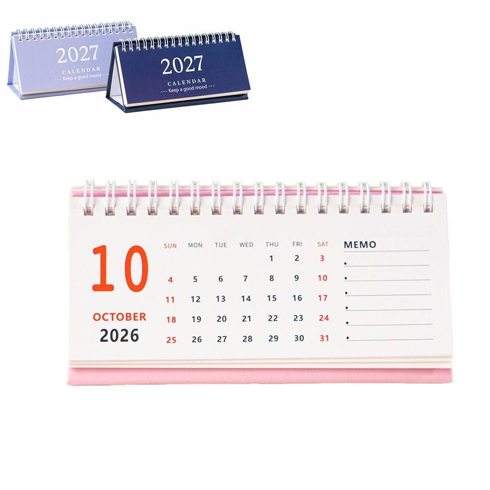 Mini 2027 Desk Calendar Coil Monthly Planner New Flip Calendar Home Office