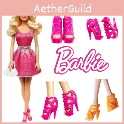 30 см Кукла Леле Барби Туфли на высоком каблуке Черные сандалии Игрушка для ролевых игр Аксессуары для девочек