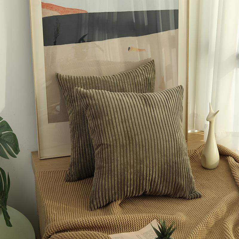 LMETJMA 2 шт. 45x45 см вельветовые полосатые наволочки мягкие декоративные наволочки наволочки наволочки JT410