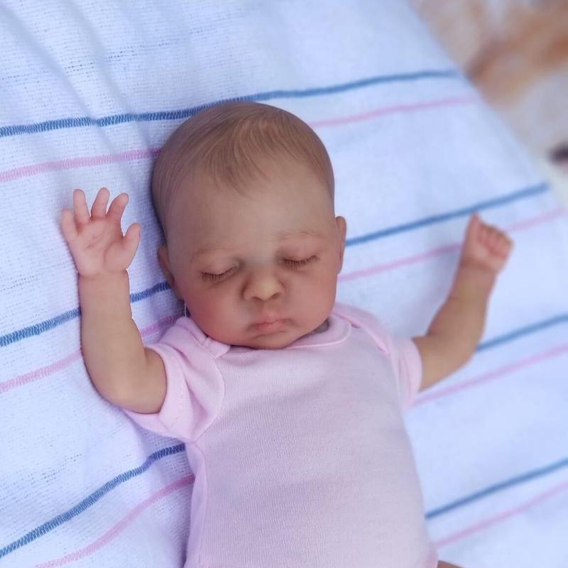 Кукла-реборн с тканевым телом Луна высотой 25 см с расписанными вручную волосами, реалистичная кукла-новорожденный для мальчиков и девочек, реалистичная кукла-симулятор, детские игрушки