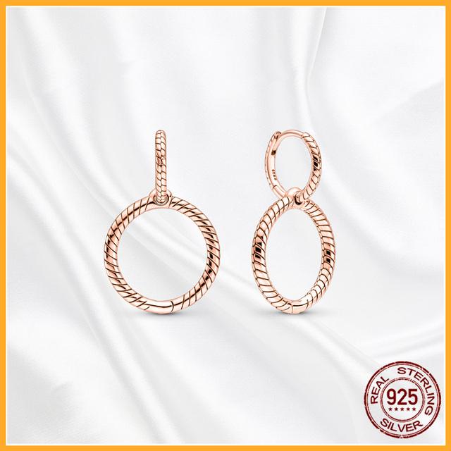 Аутентичные серьги-гвоздики из стерлингового серебра 925 пробы Plata De Ley, модные серьги-гвоздики для женщин, оригинальные сверкающие Pav Day, специальный подарок