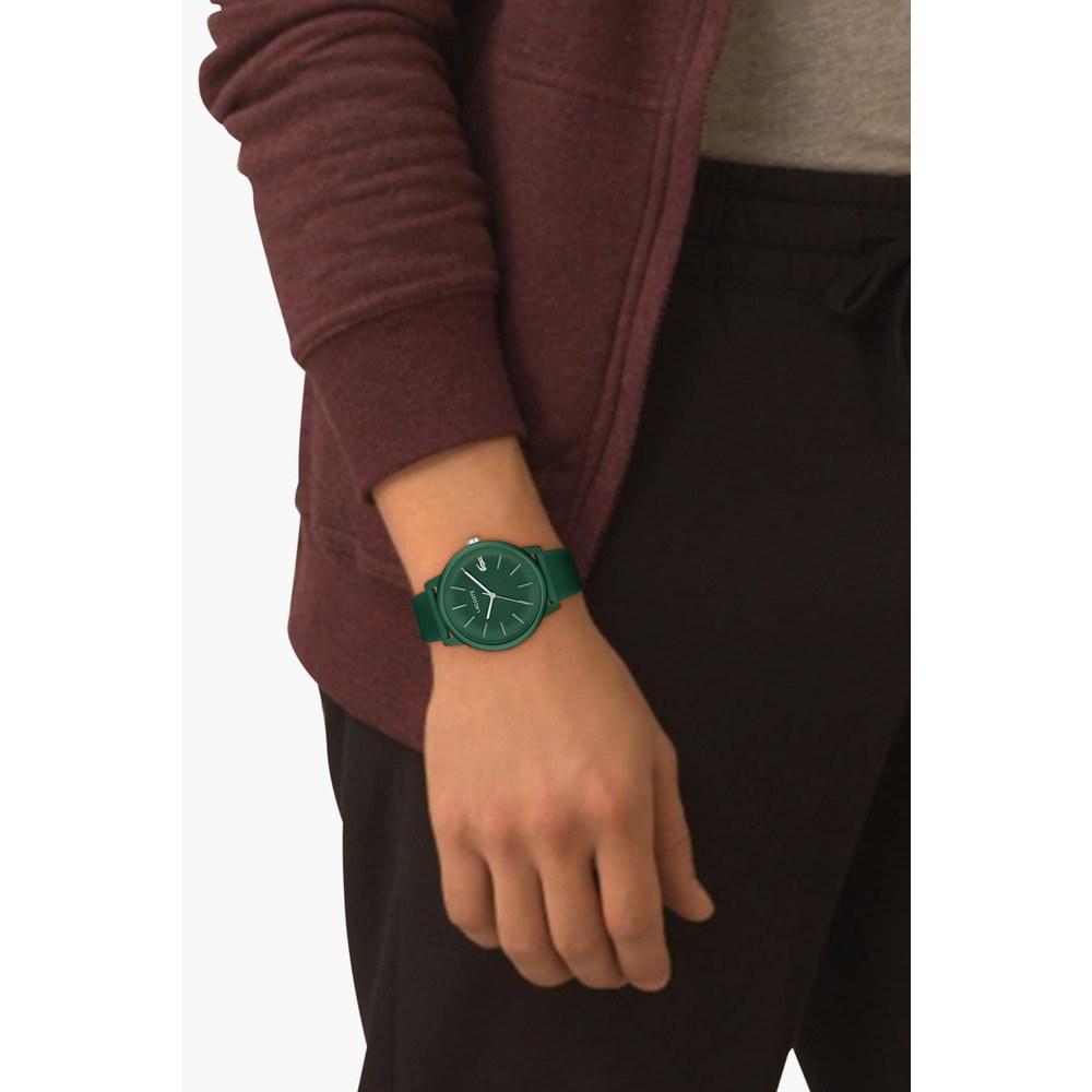 Lacoste 12.12 Mové Аналоговые Кварцевые Часы Мужские Силиконовый Ремешок Хаки
