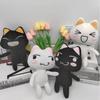 Милая Плюшевая Игрушка Кот Торо Иноуэ Пара Черно-Белый Кот Плюшевая Игрушка Улыбающиеся Мультяшные Животные Куклы Украшение Комнаты Подарок на День Рождения