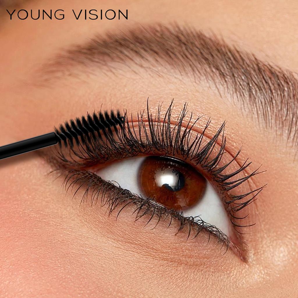 YOUNG VISION 1-компонентная тушь для ресниц Black Silver Tube, водостойкая, подкручивающая, с эффектом объема, тушь Silver Tube Black Brushed Fiber