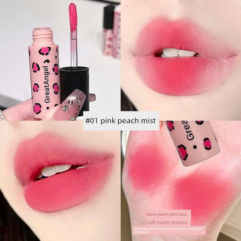 Bright and Sparkling Apple Red V40 Golden Apple Lip Mud Matte Lipstick, Brightening Velvet Lip Glaze, Bright and Playful