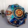 Stained Glass Window Panel with Compass Design, Decorative Art for Home or Church Umbrella, Cute Umbrella with Cute Design, Portable 3-Fold Compact Um