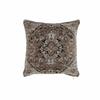 Coussin - Non Spécifié - 45 X 12 X 45 Cm - Noir Et Marron - Motifs Blancs - Style Contemporain