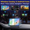 7-дюймовый беспроводной сенсорный экран CarPlay Android Auto с голосовым управлением, GPS, AirPlay, подходит для всех автомобилей