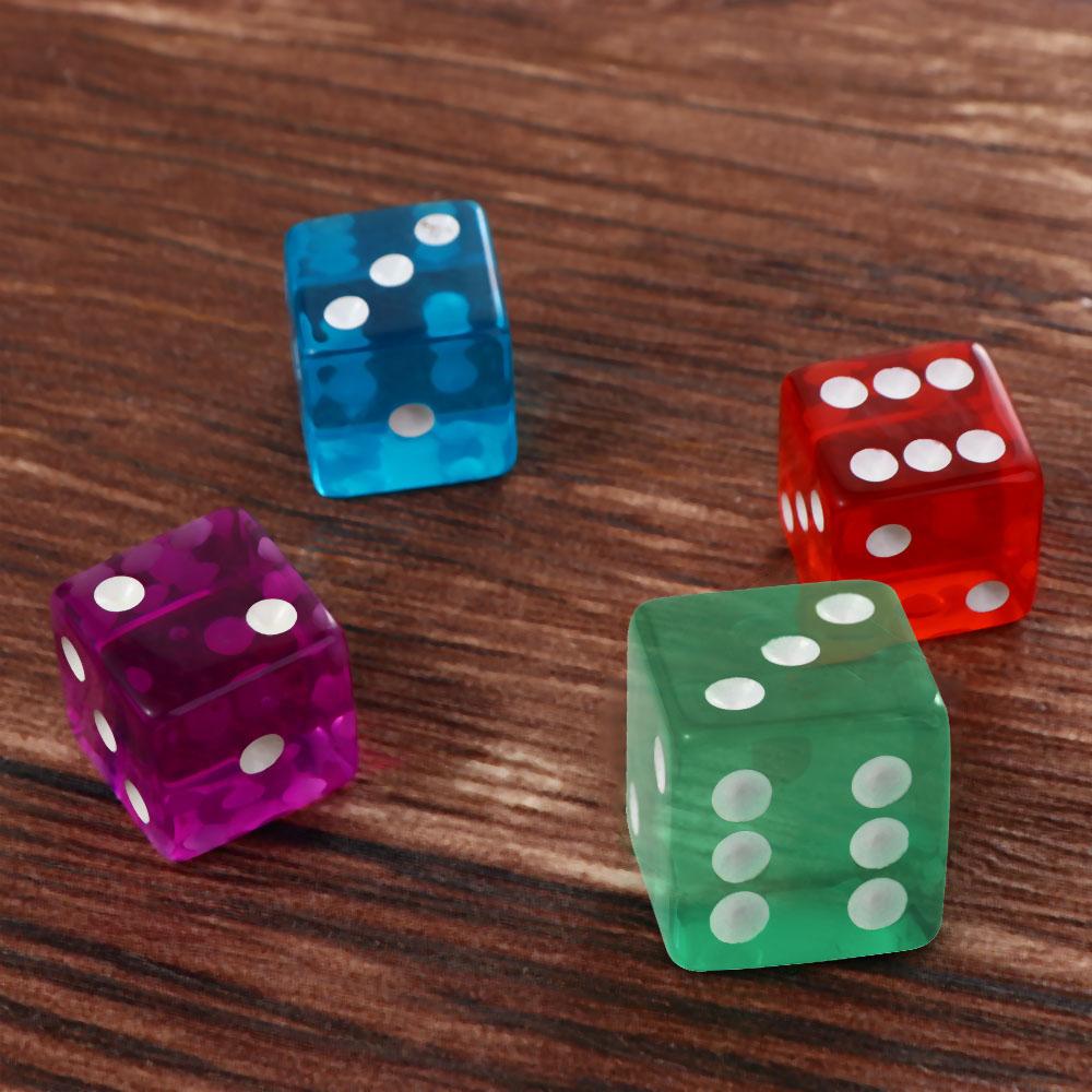 Игровые игрушки 19 мм Игральные кости для игр Настольные игры Квадратные кости Прозрачные кости D6 Кости 6-гранные кости