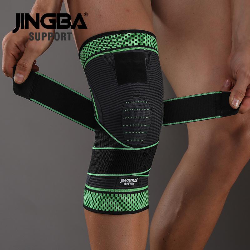 JINGBA SUPPORT 1 шт. Футбольный бандаж для голеностопа+Наколенник для баскетбола Налокотник защитный протектор +Напульсник боксерская кистевая повязка Поддержка