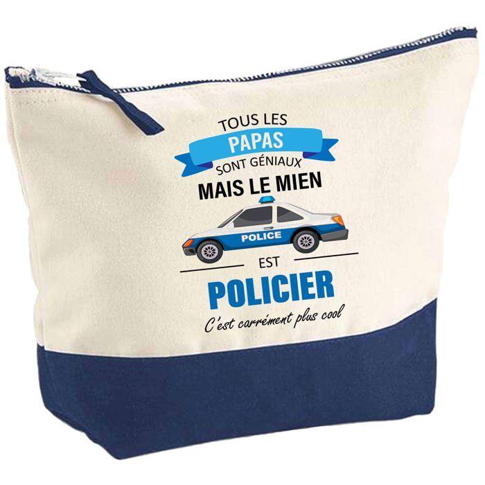 Trousse de maquillage - PLANETEE - Papa Policier - Grand format - Coton - Impression HD
