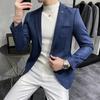 New Men 'S Blazer Youth Slim Casual Suede Blazers