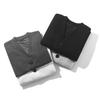 Emptio Simple Long Sleeve Korean Office Slim Half Washable Moe Waffle Light Gray Men's Cardigan, Washable, Warm, Knit, Oversized, Stylish, Wear, Fit,