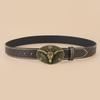 Western Cowboy Cowhead Belt - Retro Punk Style for Men