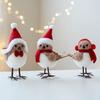 Рождественское украшение Дизайн птицы в шляпе Санты Декоративная подвеска для подвешивания Дом Сад Праздничный декор для вечеринки