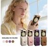 Protective Dual Layer Bumper Phone Wallet Case for Samsung Galaxy Z Flip 6 Cases with Card Holder Built-In Mirror Zipper Purse