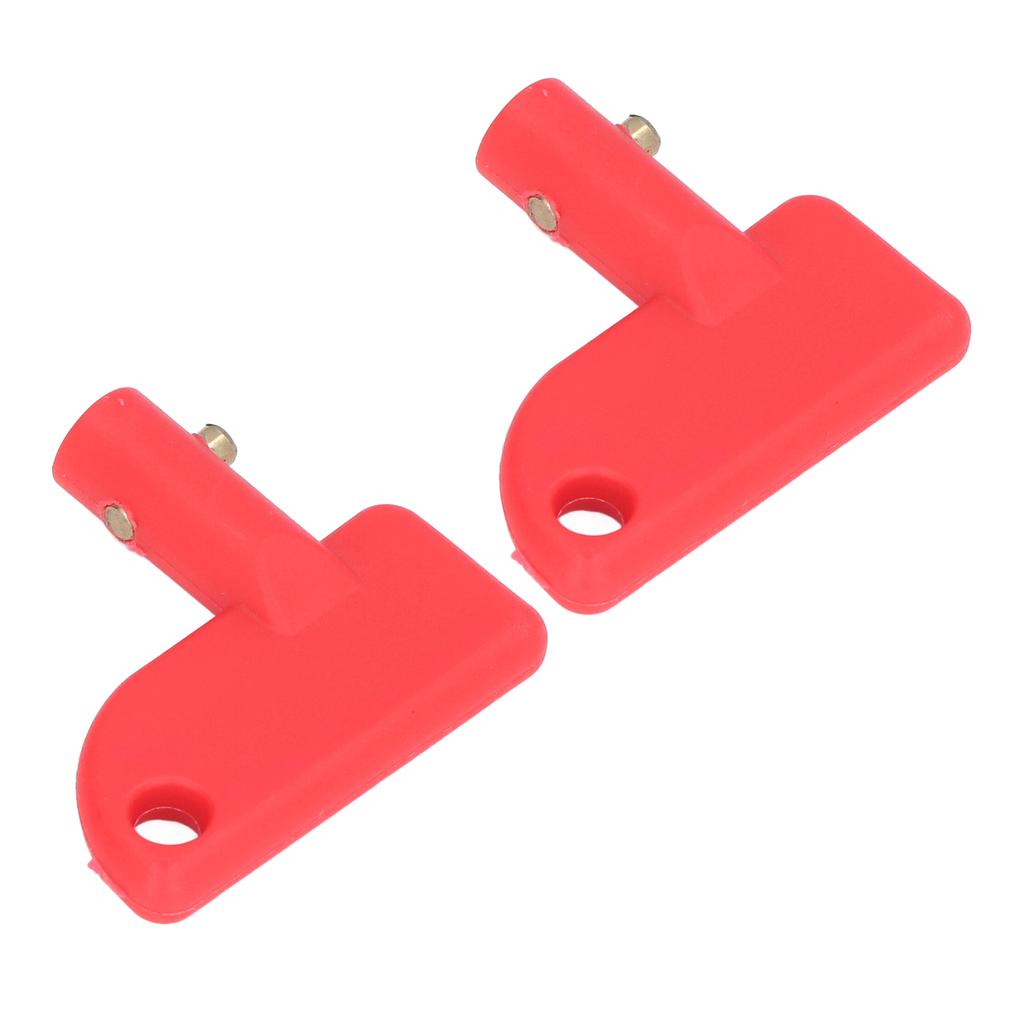 2Pcs Kill Switch Spare Key Mini Battery Disconnect Isolator for Boat Marine Car Truck Red
