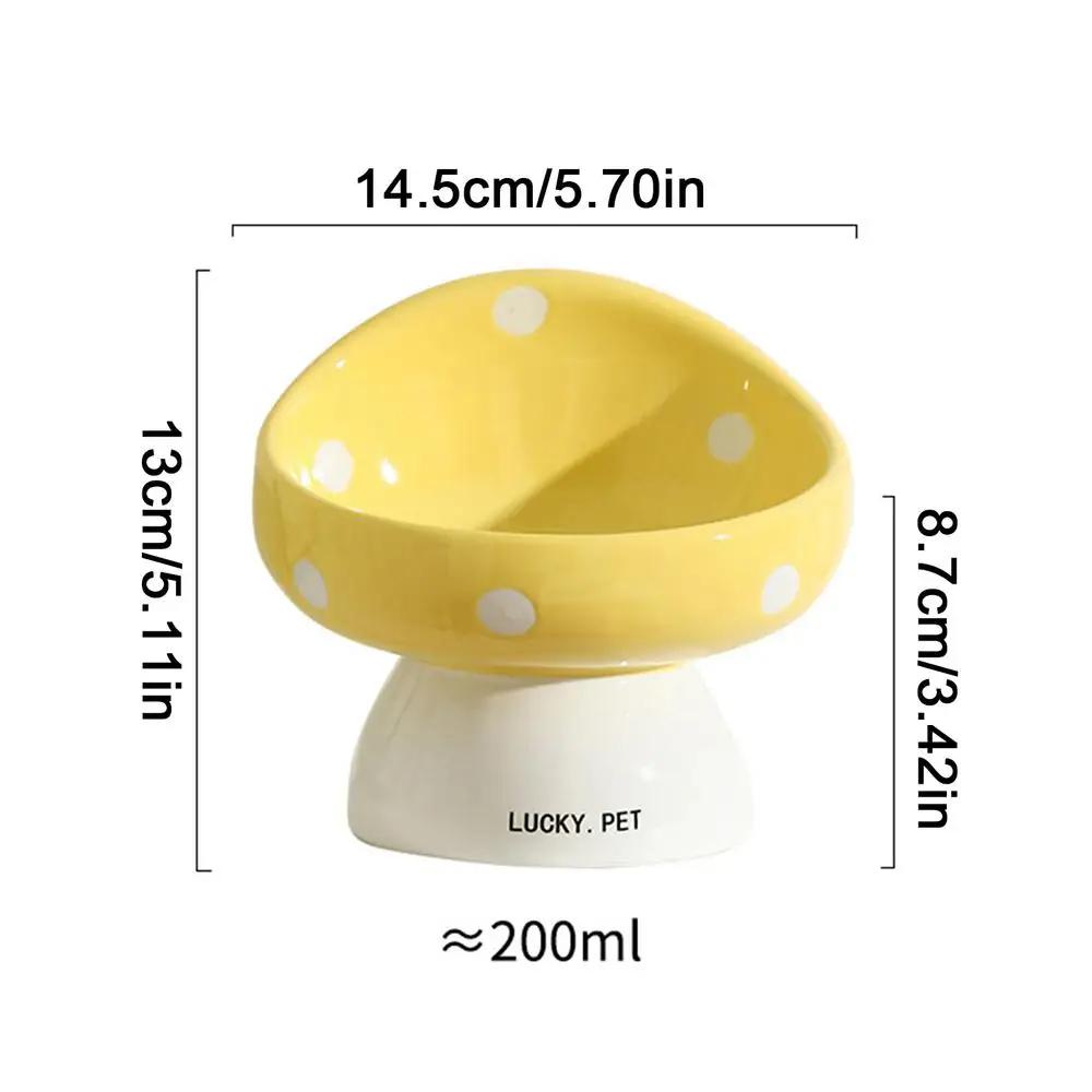 Керамические кормушки для собак и щенков в форме гриба, корм для собак и щенков, миски для кошек, наполненные водой, товары для животных