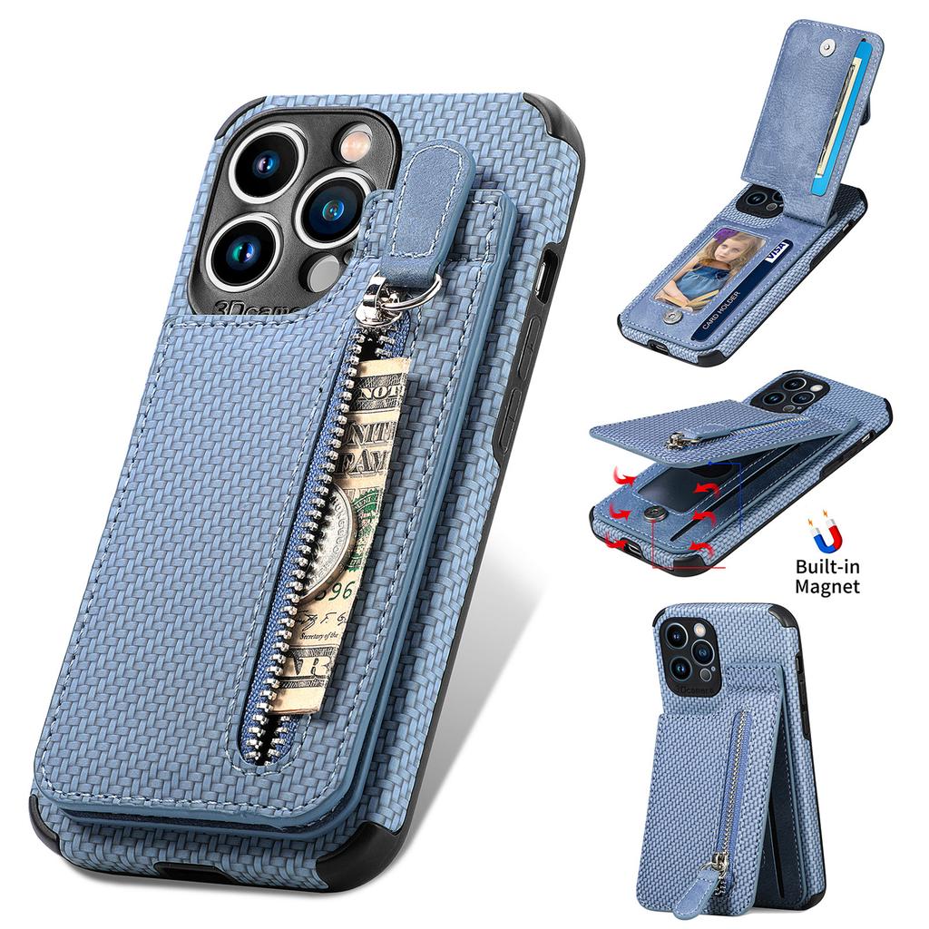 Кожаный чехол-кошелек для телефона на молнии для iPhone 15 14 Plus 13 12 Mini 11 Pro Max X XS XR 8 7 6 6S SE 2020, чехол-держатель для карт