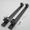 European Antique Black Solid Wood and Glass Door Handle Pair for Hotel or Villa