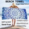 70x140CM Single-sided Velvet Microfiber Beach Towel Large Gym Sport Swimming Pool Towel Women Big Yoga Mat Fashion Summer Surf Robe Blanket