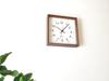 KATOMOKU muku square clock 2, walnut, km-65WA, wall clock with continuous second hand (quartz clock)