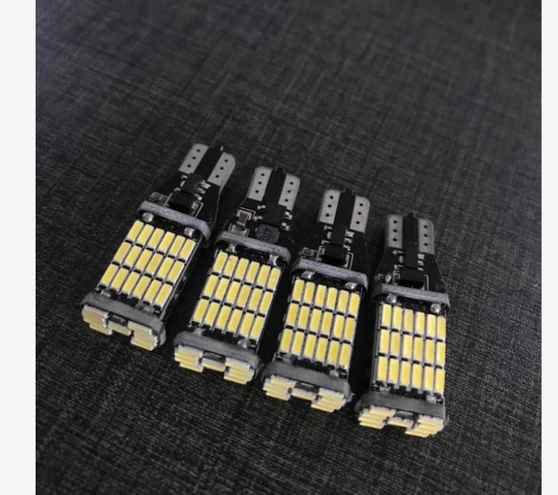 Новый светодиод W16W 921 912 супер яркий 45 SMD 4014 светодиод Canbus без ошибок автомобильный резервный стоп-сигнал фонарь тормозной фонарь белый 12 В