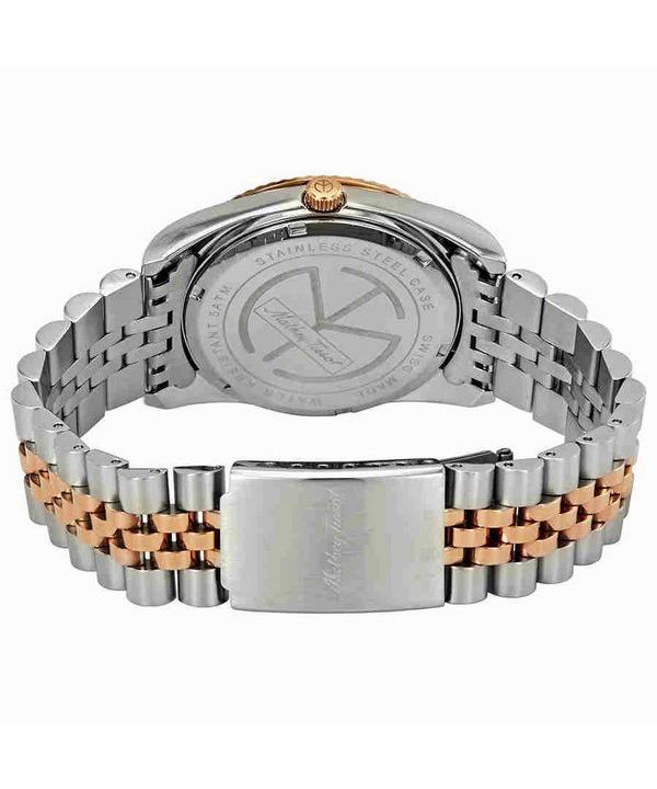 Mathey-Tissot Mathy III Двухцветные кварцевые мужские часы из нержавеющей стали с белым циферблатом H810RA