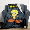 1pc Tweety Bird Looney Tunes Soft Skin-Friendly Flannel Blanket with Digital Printing, Various Sizes Available for Family, Friends, Birthday038